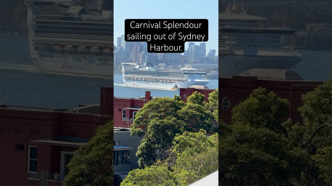 Carnival Splendour leaving Sydney Harbour in January 2026. #cruise #sydney