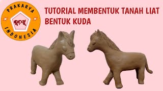 Cara Membuat Patung Binatang kuda dari tanah liat untuk SD kelas 4 SBDP Tema Bahan Alam