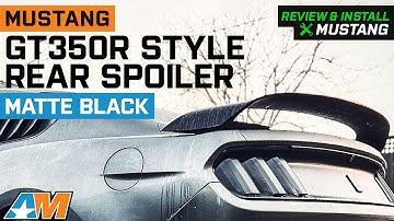 2015-2023 Mustang GT350R Style Rear Spoiler; Matte Black Review & Install