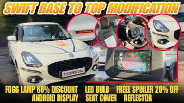 SWIFT BASE TO TOP CONVERTED 18,000/- ONLY #modification #karolbagh #marutisuzuki #accessories #yt 