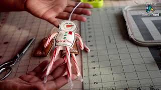 Work with me | Embroidering Candy Cane Holders | VLogMas 2023 #1