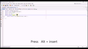 shortcuts for making getter,setter,constructors, and toString() methods in NetBeans