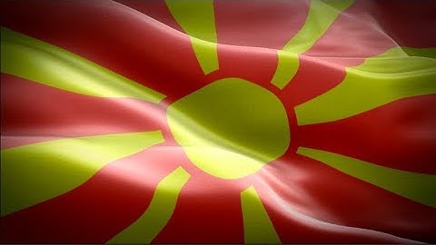 Macedonia waving flag. National 3d Macedonian flag waving. Sign of Skopje. Macedonia flag Full HD
