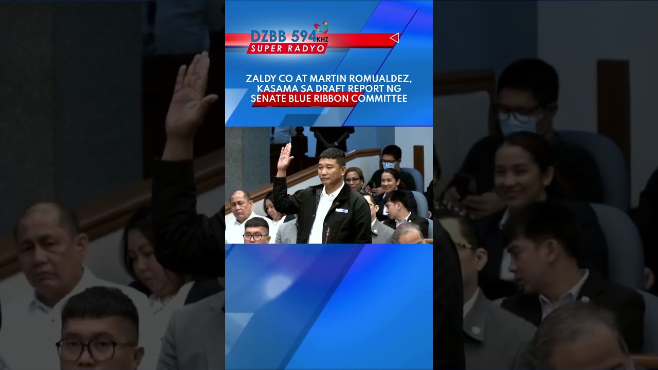 Zaldy Co at Martin Romualdez, kasama sa draft report ng Senate Blue Ribbon Committee