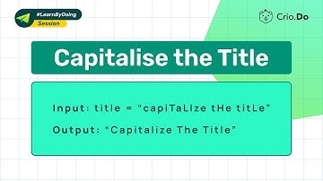 Capitalise Title | Java | Master DSA Interview Questions
