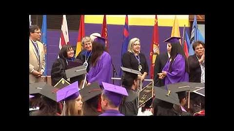 Haskell Indian Nations University Spring 2015 Commencement graduates walking part 2 of 2