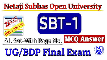 SBT 1 Final Exam Answer 2022  |  SBT 1 Final Exam Answer 2022 | NSOU SBT 1