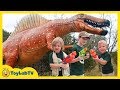 Giant Dinosaurs for Kids at Dinosaur World with Make-A-Wish & Nerf Toys!