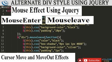mouseenter event in jquery || mouse move then background color change using jquery