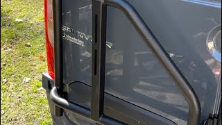 Sprinter Van Aluminess spare tire carrier install  DIY