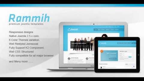Preview Rammih - Responsive JomSocial Joomla Template