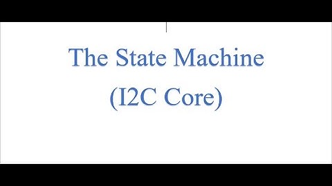 statemachine (I2C Core)