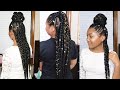 Half Up Half Down FEED IN BRAIDS | DETAILED