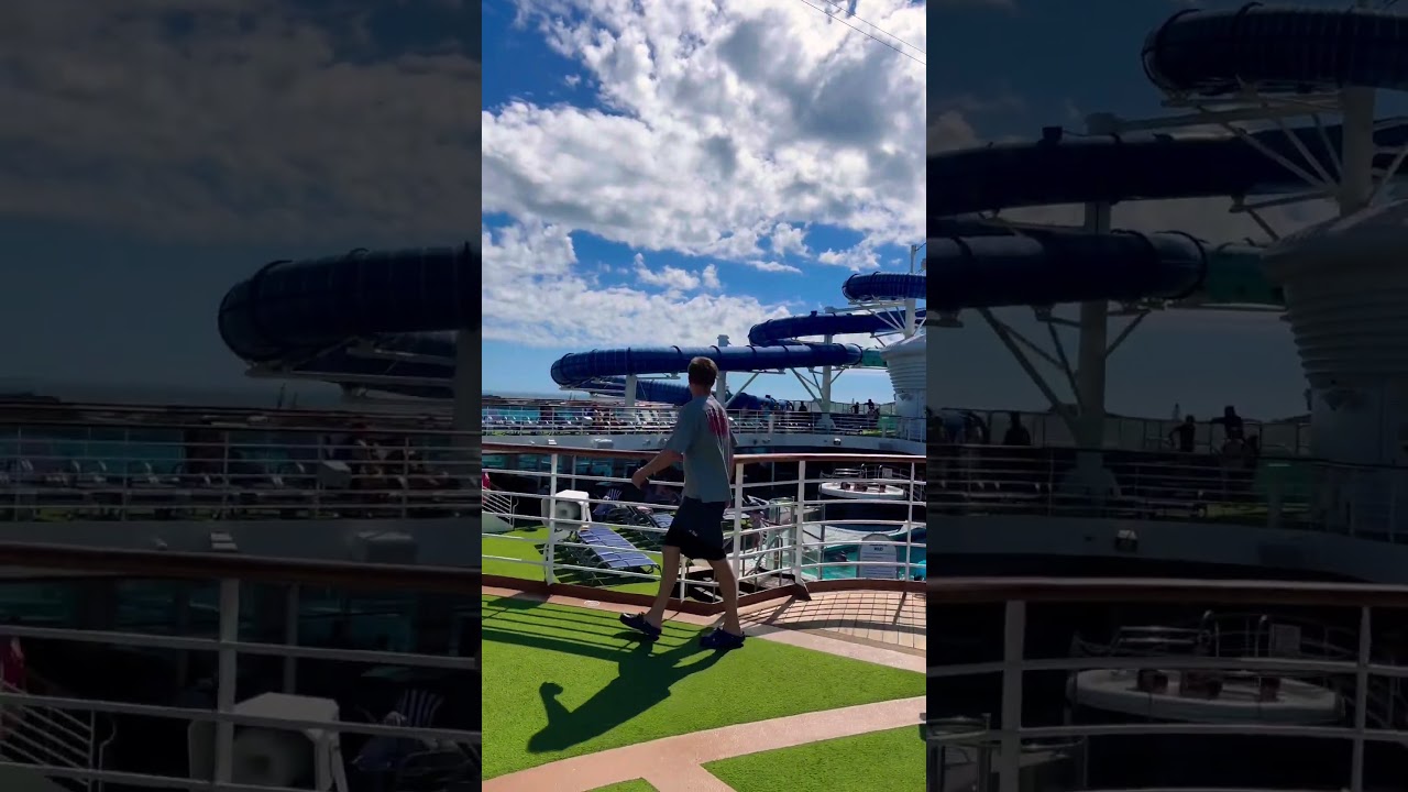 Water Slides on top of Cruise Ship 😍 #shiplife #cruiseship #cruiseline #australia #cruiseblogger