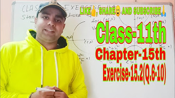 CBSE NCERT MATH FOR CLASS-11TH Ch-15 Ex-15.2  (Q.6-10),Statistics,mean,Variance, Standard deviation