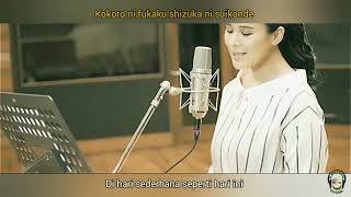 Video thumbnail of "Aoi Teshima - Kokoro Wo Komete dan Terjemahan Indonesia (Musik Video: movie "With all my heart")"