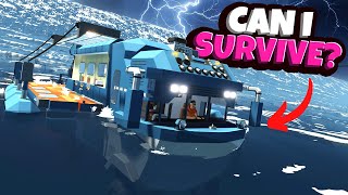 Can I SURVIVE Disasters Crossing the Ocean in a River Boat in Stormworks?