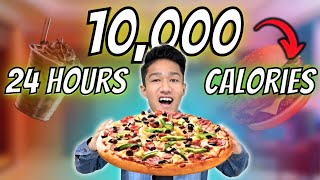 EATING 10000 CALORIES IN 24 HOURS CHALLENGE 😲 (GONE WRONG)*