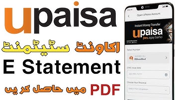 How To Check UPaisa Account Statement | Download UPaisa Mini Statement