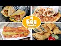 4 Easy Egg Snacks Recipes | Egg Frankie | Egg Paratha | Egg Pockets | One Pan Egg Toast  | Toasted