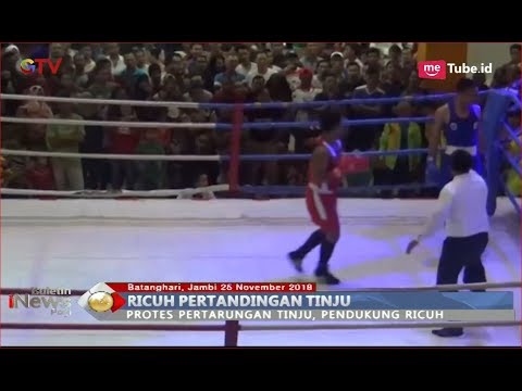 Pertandingan Tinju Ricuh, Tim Batanghari Protes Pukulan Petinju Kota Jambi - BIP 25/11