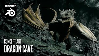 Dragon Cave | Concept Art | Blender 4.0