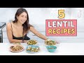 5 LENTIL RECIPES for Weight loss I Plant-based, Easy & Healthy! image