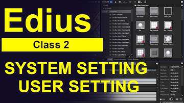 EDIUS 9 |  SYSTEM SETTING  | USER SETTING |  PROJECT SETTING