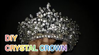 How to make wedding crystal crown - DIY (9)