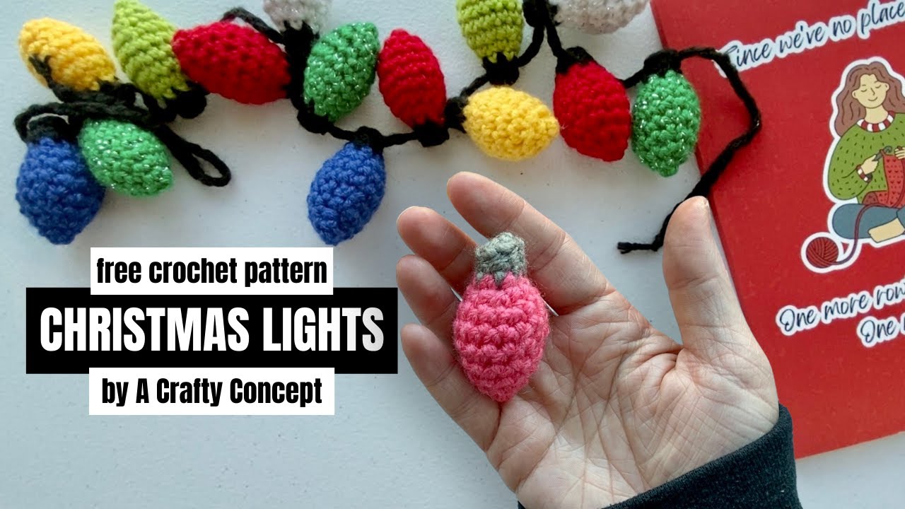 Christmas Lights Garland Free Crochet Pattern - Off the Beaten Hook