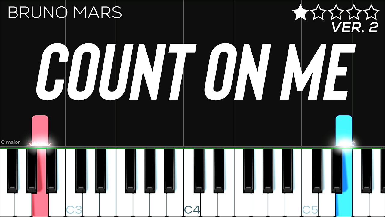 Bruno Mars Count On Me Easy Piano Tutorial Youtube