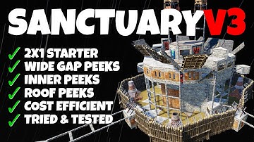 Rust Base Design - Wide Gap 2x1 /w Tight Gap Inner Peeks Shell Solo Duo Trio Quad Tutorial Guide