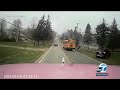 Out of control truck nearly hits school bus filled with kids in Ohio | ABC7