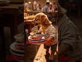 🐶☕ Tiny Puppy Waiter at Work! #CutePuppy #AnimalShorts #viralreels #love #kidsvideo #cutekid #fyp