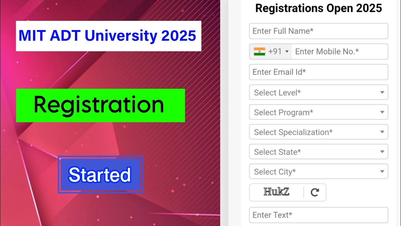 MIT ADT University 2025 Registration Started | MIT ADT University ...