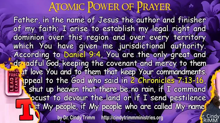 Atomic Power Of Prayer by Cindy Trimm (with text)