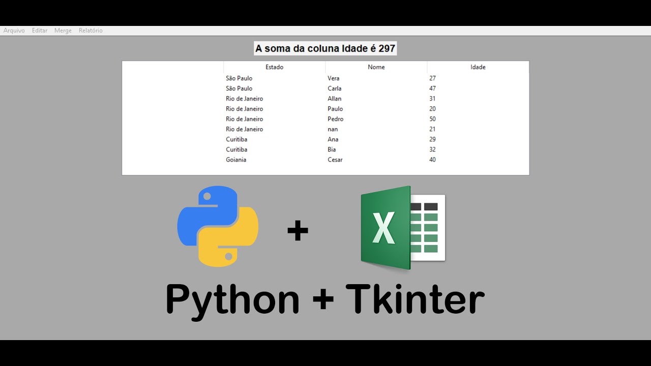 Programa com interface gráfica TKINTER - YouTube