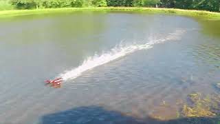 Never Lift Challenge for RC Boat, But 5 laps and how fast! #neverliftchallenge