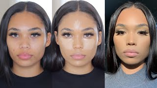 HOW TO CONTOUR & GET FLAWLESS SKIN WITH BREAKOUTS | MATTE MAKEUP ON DRY SKIN | Briana Monique’