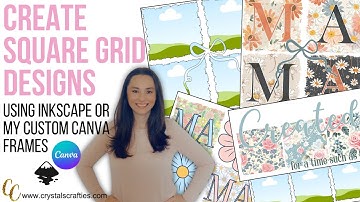 Create Square Grid Designs Using Canva Frames | Design Your Own Square Grid in Inkscape