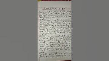 A memorable day in my life in english