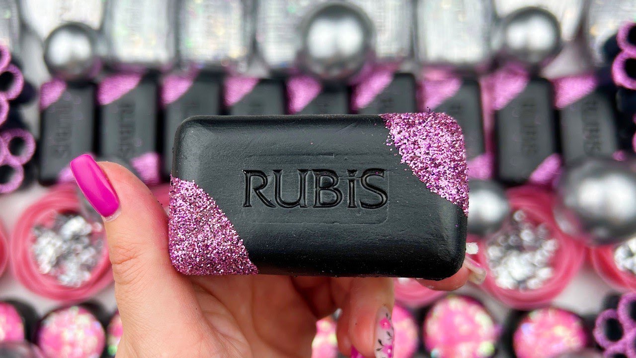 Clay cracking★Hand crush soap stripes★Soap boxes with foam and starch★ASMR SOAP★