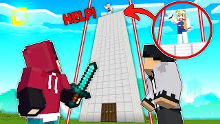 CLIMBING UP The Tower To SAVE My Friend In Minecraft