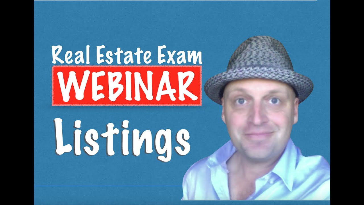 Real Estate Exam inar Listings YouTube