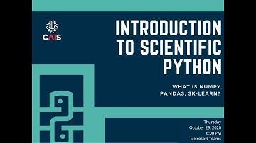 CAIS Presents Introduction to Scientific Python