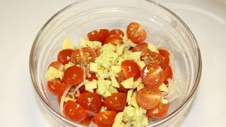 Салат с авокадо / Salad tomatoes with avocado | Видео Рецепт