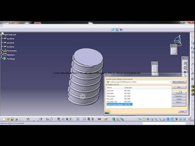 コンピュータ・IT CATIA V5 Macro Programming Catia V5 Macro Tutorials & Vb Scripting Essentials|Simple Macro to