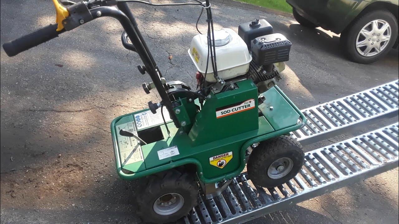 How to use a home depot sod cutter YouTube