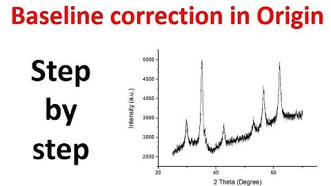 Baseline correction of XRD data using Origin software