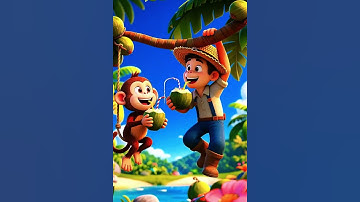 The Farmer, the Monkey & the Coconut Tree  #ai #monkey# farmer #coconut #tree